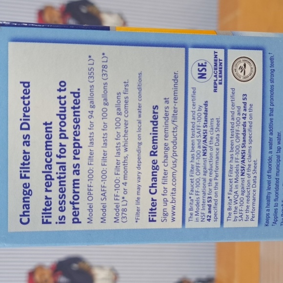 2 Brita on tap water faucet filter system universal 1 replacement fiter white - Picture 6 of 9